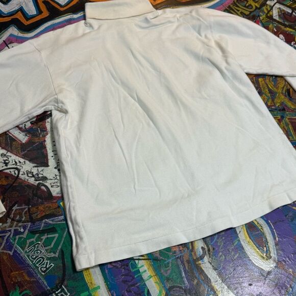 Vintage 80s GAP White Cotton Turtleneck Long sleeve - Small - Minimalist Style - Picture 3 of 8